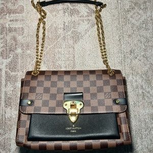 Louis Vuitton Vavin PM in Damier Ebene and Black